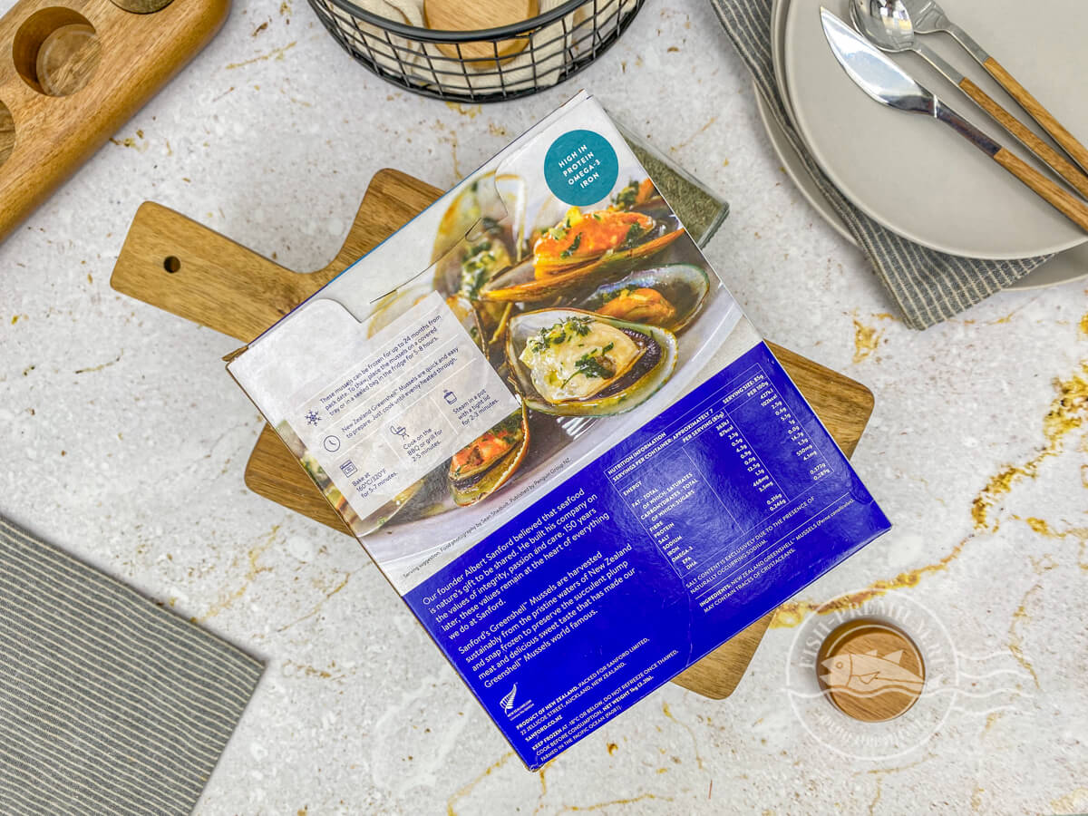 Мидии киви в створках (половина раковины) KONO Новая Зеландия 30/45 1 кг