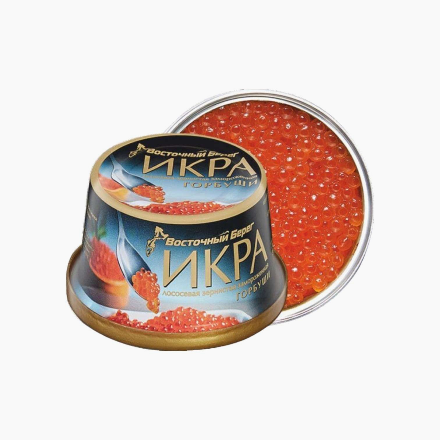 Икра кеты замороженная без консервантов 240гр Восточный берег